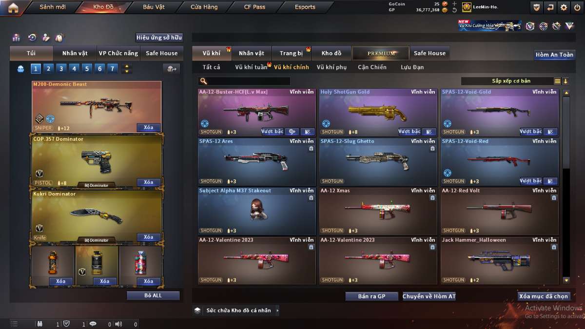 shop acc cf uy tin gia re